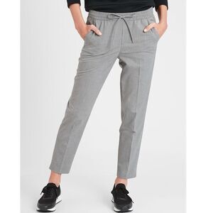 Banana Republic Women's‎ Tie Waist Pull-On Hayden Ankle Pants Light Gray Size 0
